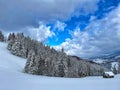 The view of Amphitheater of Transylvania in winter time