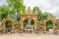 View at the Amphitrite fountain at the Stanislas place in Nancy - France
