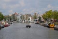 View On The Amstel From Blauwbrug Amsterdam The Netherlands Royalty Free Stock Photo