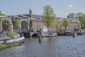 View On The Amstel River Amsterdam The Netherlands Royalty Free Stock Photo