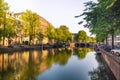 View amsterdam canal and buildings