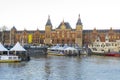 View of the Amsterdam Centraal railway station in Amsterdam Royalty Free Stock Photo