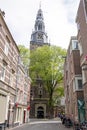 View in Amsterdam in Netherlands with the Noorderkerk