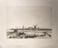 View of amsterdam from the northwest from 1640. by Rembrandt Royalty Free Stock Photo