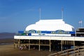 Amusements pier on the beach, Burnham-on-Sea. Royalty Free Stock Photo