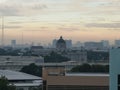 The view of the Ananta Samakhom Throne Hall and the Equestrian Hall, Bangkok, October 2020