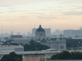 The view of the Ananta Samakhom Throne Hall and the Equestrian Hall, Bangkok, October 2020