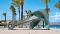 View of the anchor sculpture in Albir, Spain Royalty Free Stock Photo