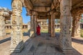 The view of ancient Achyutaraya Temple. Hampi, Karnataka, India