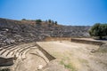 View of the ancient amphitheater in the ancient city of Letoon. Letoon was the religious centre of Xanthos and the Lycian League