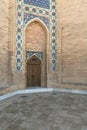 view of ancient arabic door in Uzbekistan Royalty Free Stock Photo