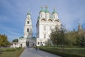 View of the ancient Assumption Cathedral. Astrakhan Kremlin Royalty Free Stock Photo