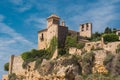 A view of the ancient castle from the beach Tamarit Royalty Free Stock Photo
