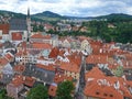 View on the ancient city of Cesky Krumlov