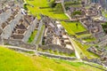 View of the ancient city of Machu Picchu, Peru. Top view Royalty Free Stock Photo