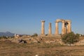 View of ancient Corinth in Greece during the summer Royalty Free Stock Photo