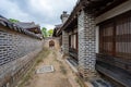 The view of the ancient gate or hall at Changdeokgung Palace in Seoul, South Korea Royalty Free Stock Photo