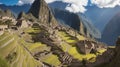 View of ancient incas town of Machu Picchu. Peru Royalty Free Stock Photo