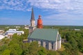 View of the ancient Lutheran church, sunny July day. Hanko, Finland