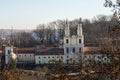 View on ancient monastery of the Exaltation of the Holy Cross is Basilian monastery in Buchach, Ternopil region, Ukraine