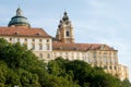 A view of the ancient monastery of Melk on the Danube in Austria Royalty Free Stock Photo
