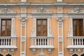 View of the ancient palace windows Royalty Free Stock Photo