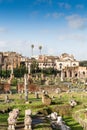 View of the ancient remains of the Roman Forum, Rome, Italy, Eur