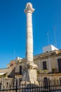 View at the Ancient Roman Column in the streets of Brindisi - Italy