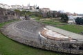 Ruins of Ancient Roman Amphitheater located in Lyon France Royalty Free Stock Photo