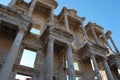 View of the ancient Roman ruins of Ephesus Anatolia, Turkey. Library of ephesus Royalty Free Stock Photo