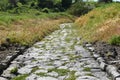 View of ancient Roman stone road Royalty Free Stock Photo