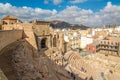 View at the ancient Roman theatre in Cartagena - Spain Royalty Free Stock Photo