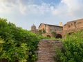 View of ancient ruin of roman empire temples atThe Roman Forum, Rome, Italy