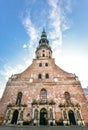 View on ancient Saint Peter`s Church, Riga, Latvia. First mention of the St.