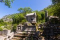 View of the sarcophagi of the Northeastern Necropolis in the city of Termessos