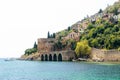 View of the ancient shipyard from the Red Tower Alanya, Turkey