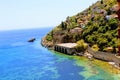 View of the ancient shipyard from the Red Tower Alanya, Turkey