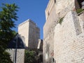 View of the ancient stone walls of the fortress