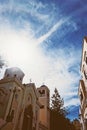 View of an ancient street in town Royalty Free Stock Photo