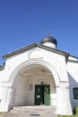 View of the ancient Temple of Saints Cosmas and Domian on clear summer day