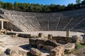 View of the ancient theatre of Epidauros in southern Greece