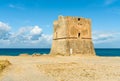 View of Ancient Tower Mulinazzo, located inside the Falcone e Borsellino Airport of Punta Raisi in the province of Palermo, Cinisi