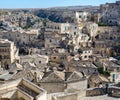View of the ancient town of Matera  Sassi di Matera ,  Basilicata, Southern Italy Royalty Free Stock Photo
