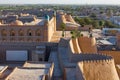 View of the ancient wall of Khiva, in Uzbekistan. Royalty Free Stock Photo