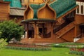 View of the ancient wooden buildings Museum-Reserve Kolomenskoye Royalty Free Stock Photo