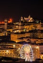 A view of Ancona city by night during Christmas time Royalty Free Stock Photo