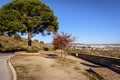 View on Andalusian landscape from parking near Ronda town, Spain