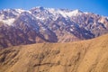 View of the Andes mountain range as seen from the Elqui Valley i Royalty Free Stock Photo