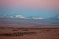 View of the Andes mountain range at sunset, Chile Royalty Free Stock Photo