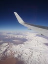 View of the andes mountains from the plane window Royalty Free Stock Photo